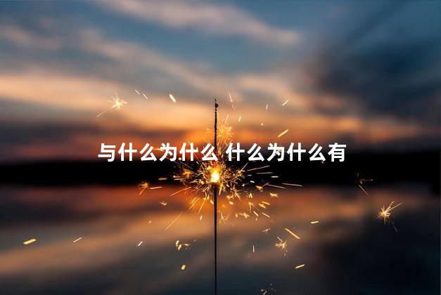 与什么为什么 什么为什么有